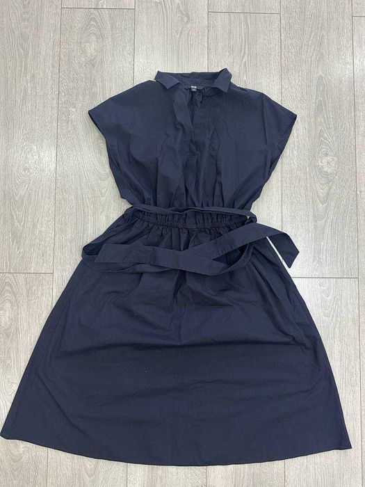 Хлопковое жаккардовое платье uniqlo