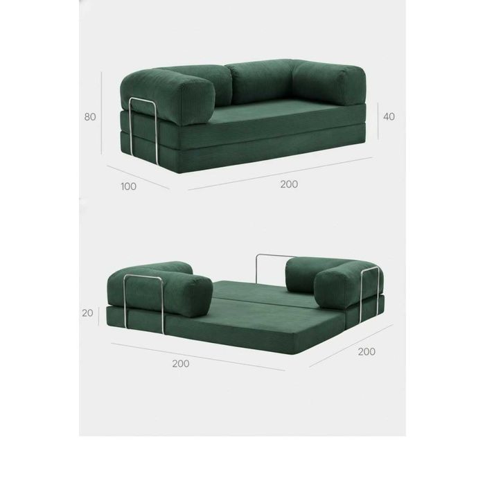 Компресиран, ортопедичен диван Forest tales, размер 2000х1000х700 мм