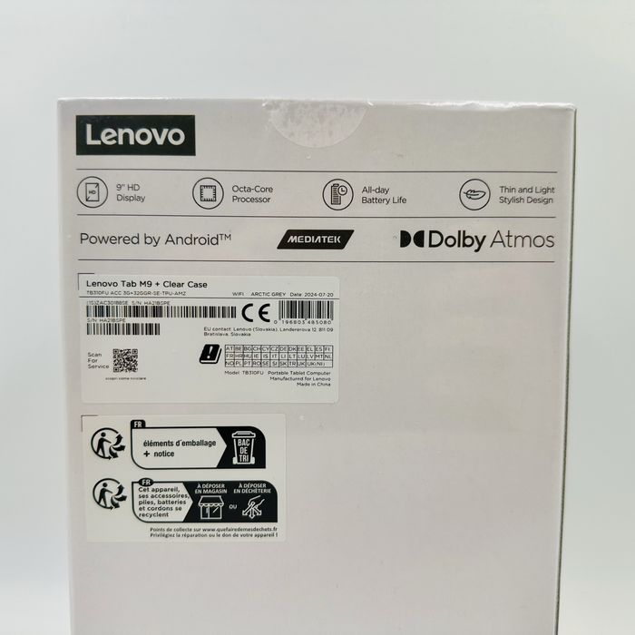 Tableta Lenovo Tab M9 Arctic Grey 3/32GB + Husa Clear