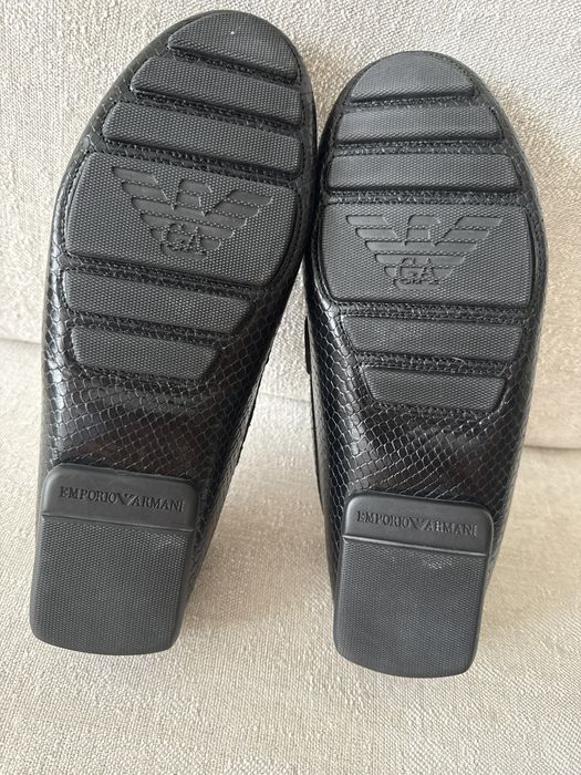 Emporio Armani real skin loafers.