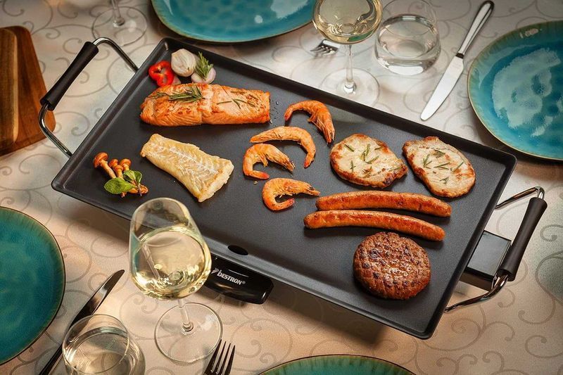 ПРОМО 2г Гаранция Нова Електрическа Скара Грил Bestron ABP602, 2000W