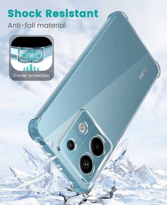 Прозрачен Силиконов Удароустойчив кейс за Xiaomi Redmi Note 13 Pro 5G