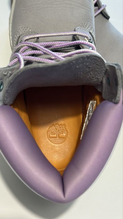 Timberland 6-inch Premium waterproof boots in grey nubuck