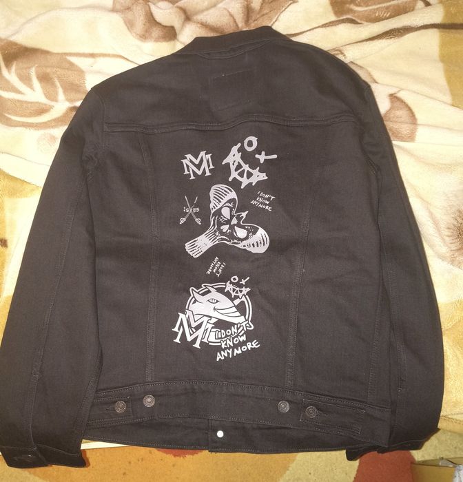 Jacheta Levi's din denim personalizata Hell, noua, nepurtata