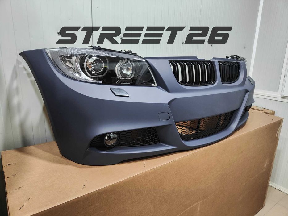 Pachet Bara Fata M BMW E90 E91 NFL (2005-2007) si Faruri Angel Eyes V1