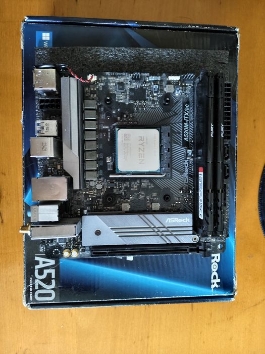 Продается комплект, Ryzen 5 5600g,  Asrock a520m-itx, память dd4 16gb