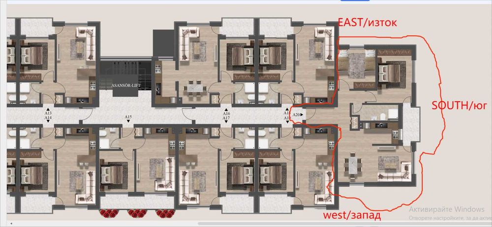тристаен апартамент  в кв.Речни лозя Свиленград