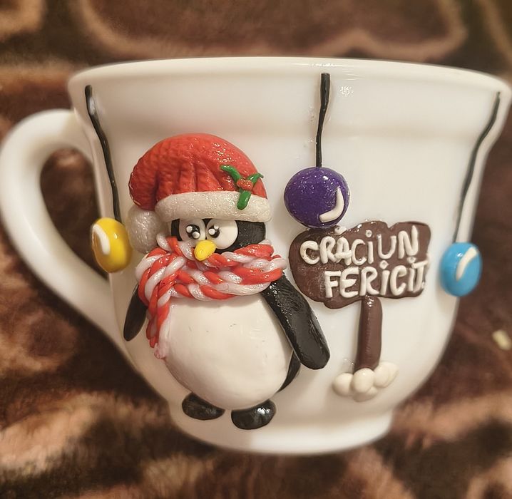 Căni Fimo cu tematică de Craciun