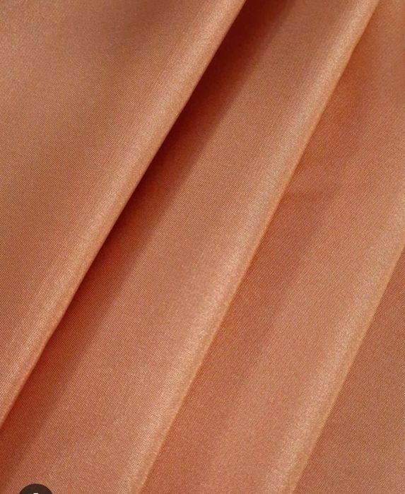 Занавеска из Турецкого плотного шелка цвет яркий коралл