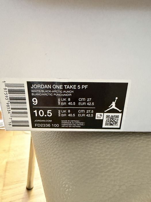 Кроссовки Jordan one take 5 pf . Оригинал