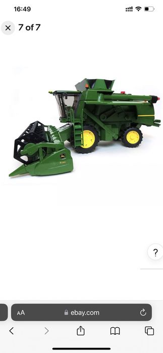 Коллекционная игрушка Комбайн John Deer Bruder Combine T607i