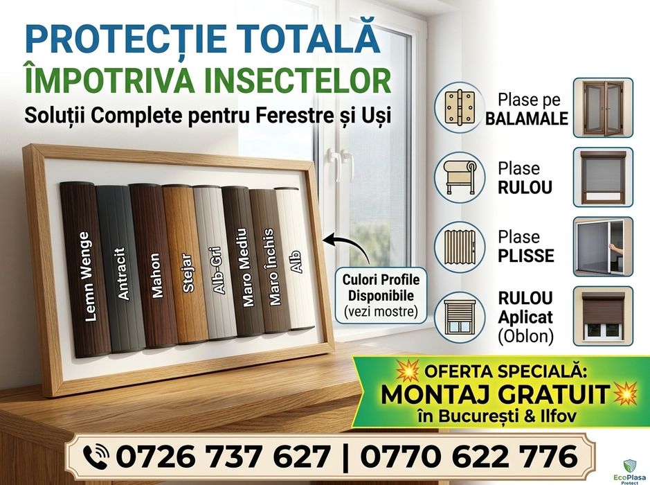 Ofertă plase țânțari anti insecte