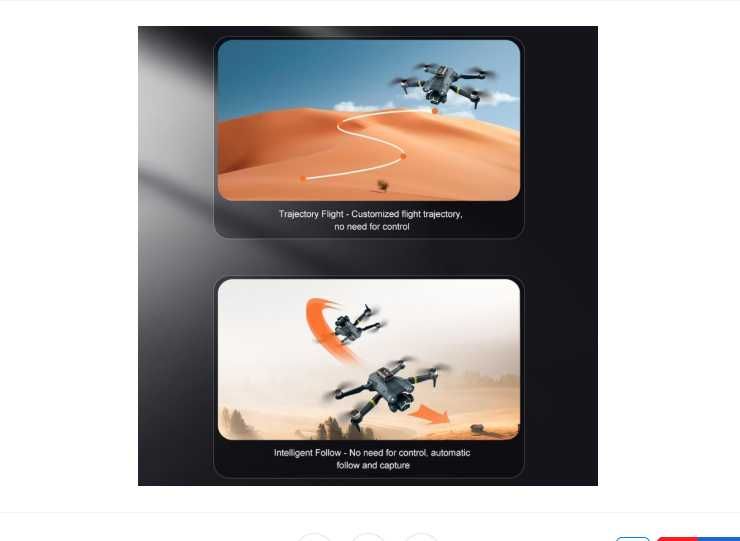 Сгъваем дрон  M3 MAX, Двойна камера HD,Избягва препятствията,35 минути