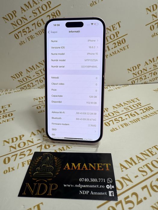 NDP Amanet Braila Iphone 15 128gb (49041)