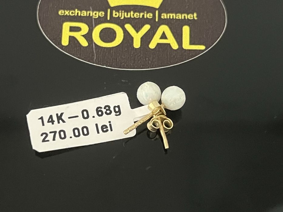 Bijuteria Royal CB : Cercei copil aur 14K 585  0,63 grame