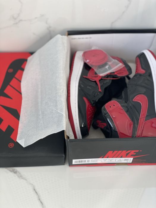 Air Jordan 1 Retro High Patent Bred Full Box Verificare Colet Marimi 35,5-45