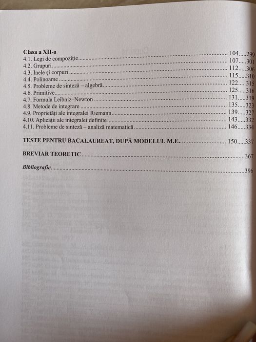 Culegere matematica pentru Bacalaureat