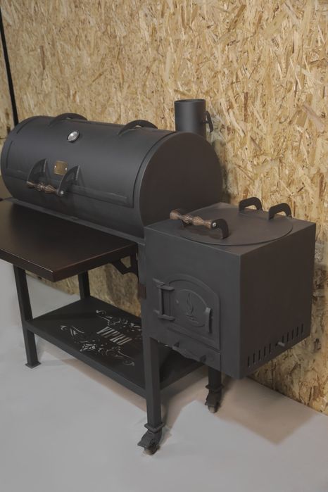 Смокер-мангал-очаг-гриль-коптильня PRO-120