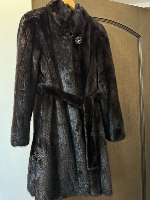 Норковая шуба без капюшона