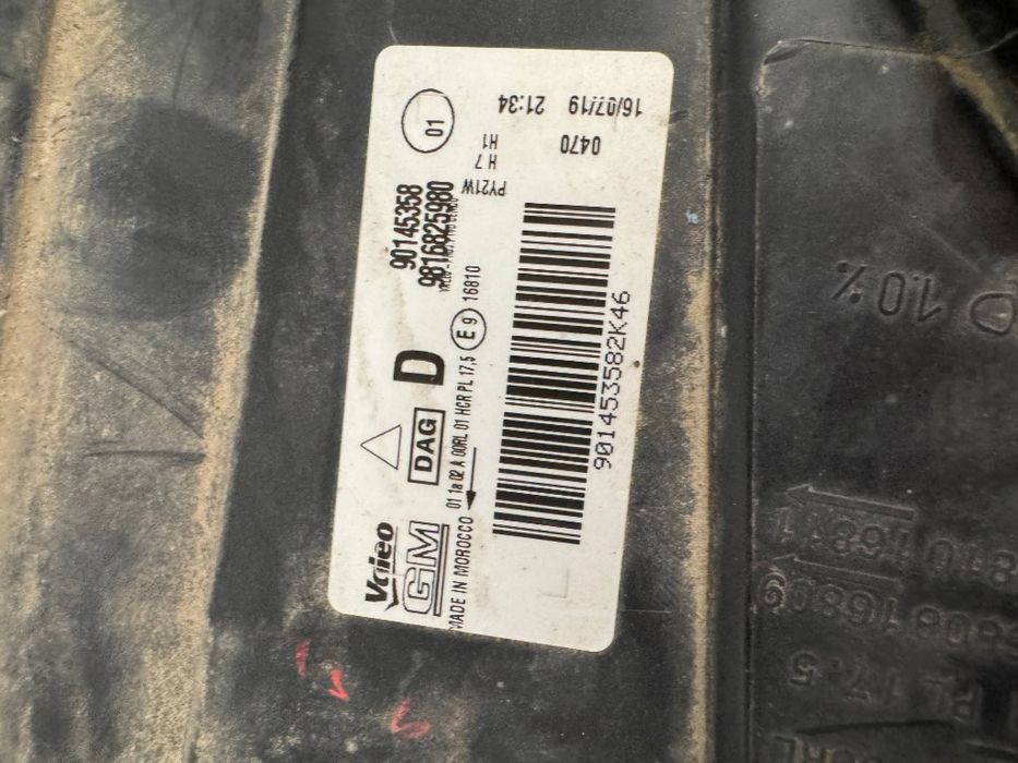 Far dreapta Opel COMBO E HALOGEN LED 2018/2019/2020/2021/2022/2023