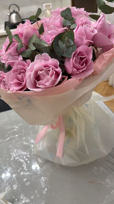 Букет из 15 свежых роз