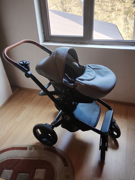 Cărucior bebeluș krausman 3in1 Topaz lux gri