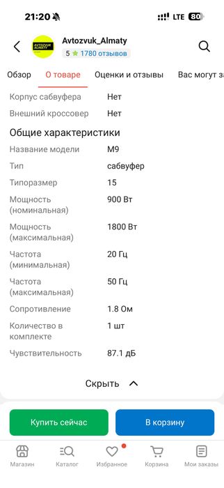 Сабвуфер Pride M9 15 с корпусом в сборе