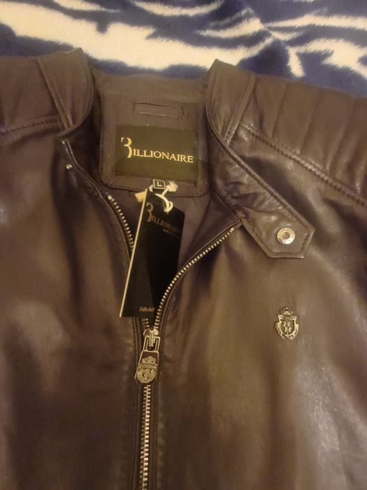 Кожаная куртка бренд Billionaire
