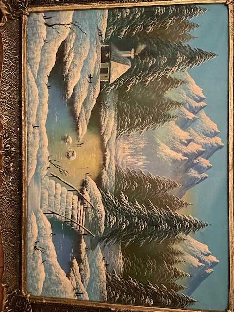 Tablou peisaj de iarnă