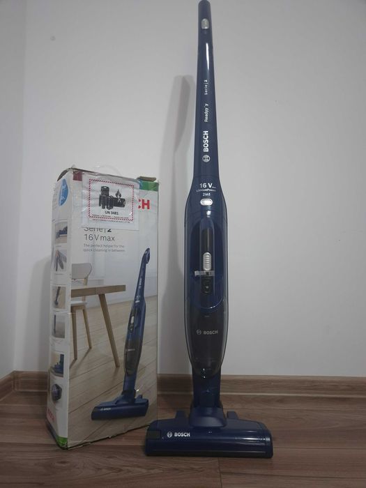 [REDUCERE-50%][GARANTIE 1 AN] Aspirator vertical 2 in 1 Bosch Readyy'y Seria 2 16V Max Li-Ion Albastru Cutie