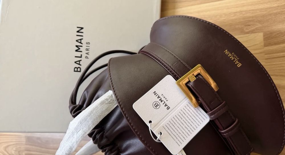 Женская сумка BALMAIN бургунди