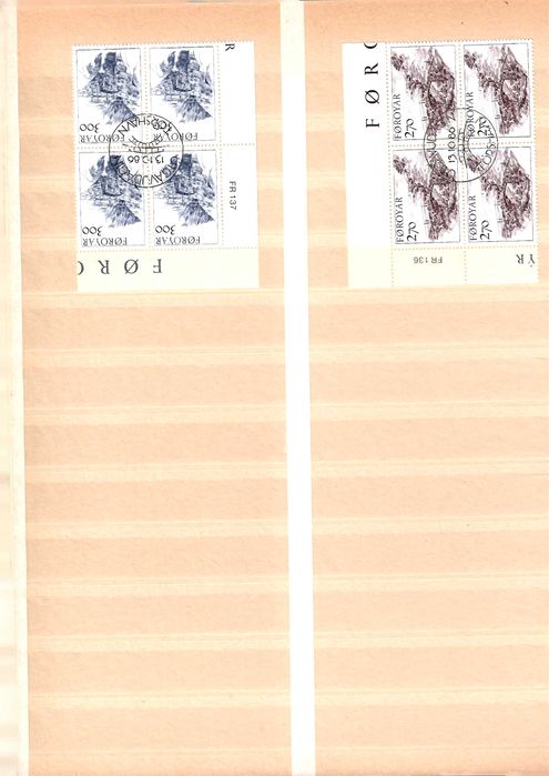 349 марки FDC от Фарьорски острови от периода 1980-2000