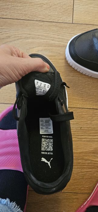 Черни кожени маратонки Puma