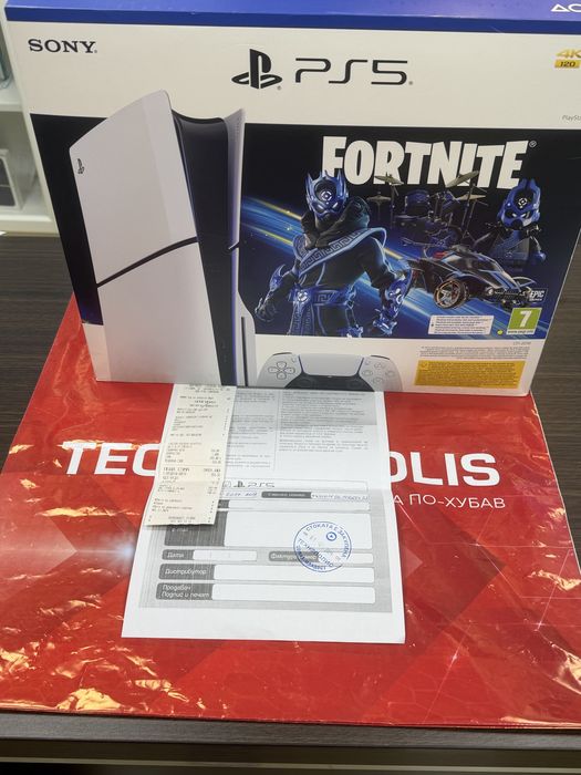 ЗАПЕЧАТАН 1TB Playstation 5 Technopolis Гаранция до 2026 г. White