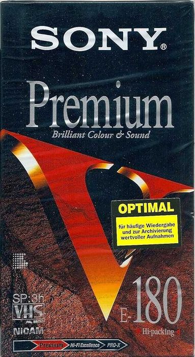 Casete video VHS noi și sigilate, STANDARD, PREMIUM si PROFESIONALE