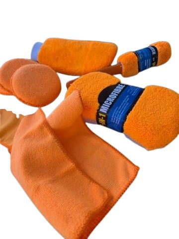 Kit Curățare Auto 9 Piese din Microfibră