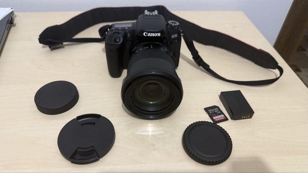 Vând/Schimb Kit Foto DSLR Canon 77D+Obiectiv Sigma 18-300mm