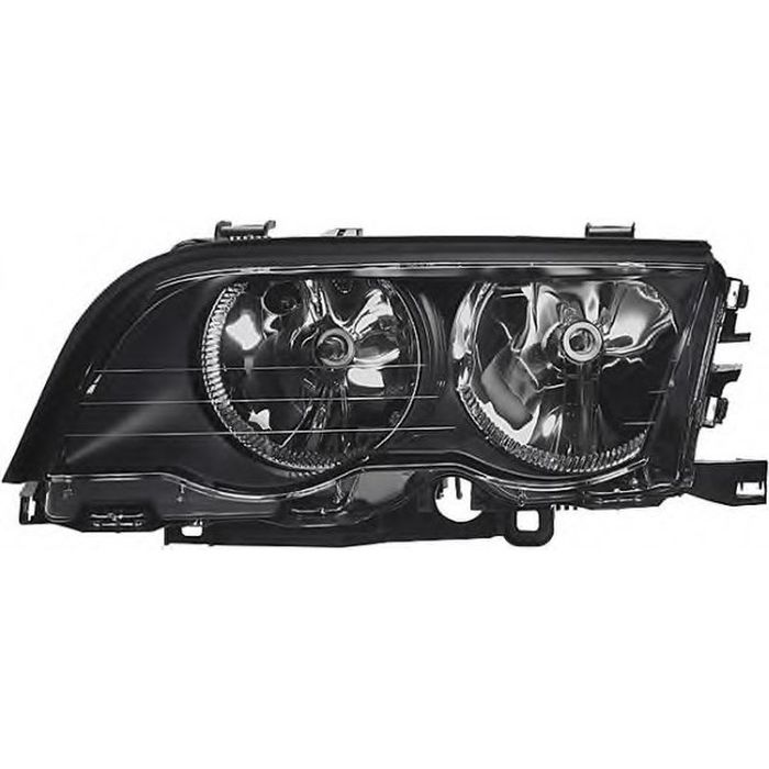 Far BMW Seria 3 (E46) Coupe/Cabrio 05.1999-06.2001 BestAutoVest fata stanga/dreapta, tip bec H7+H7, reflector negru