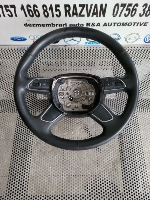 Volan Din Piele Cu Comenzi Audi A6 4G C7 An 2012-2018 Stare Foarte Buna
