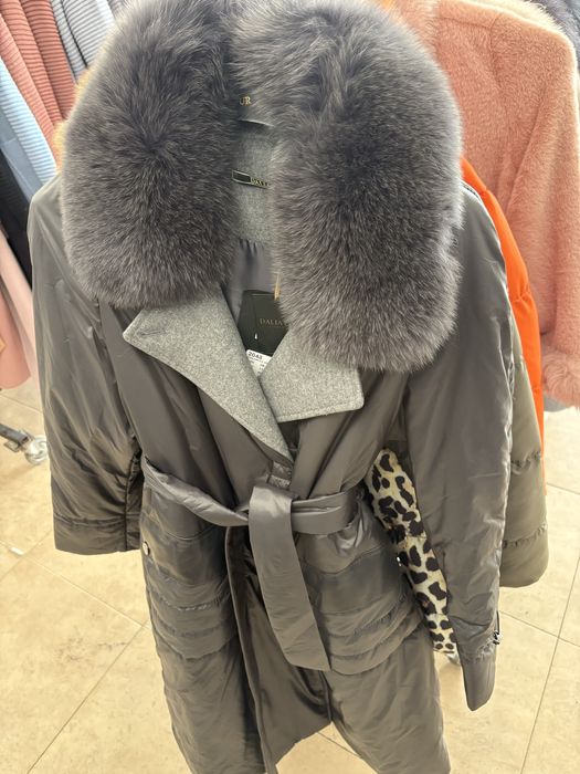 Шушляково яке якета с естествен косъм лисица