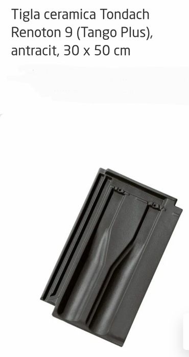 Tigla ceramica tondach tango plus antracit 30x50