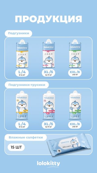 Lolokitty подгузники и трусики
