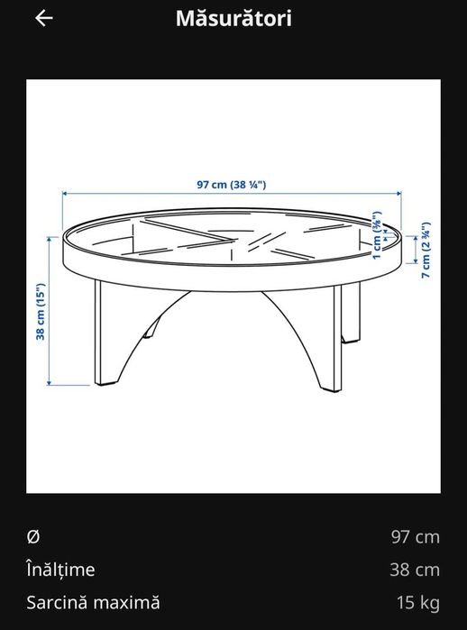 Masuta cafea STOKHOLM IKEA