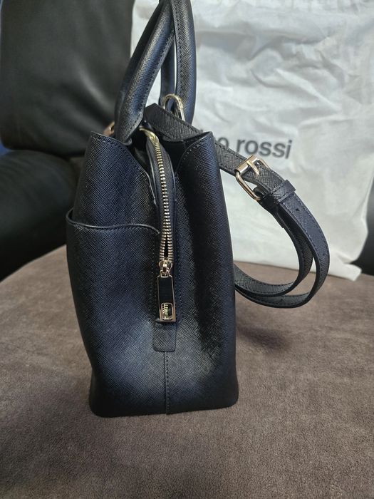 Poșeta de piele Gino Rossi neagră