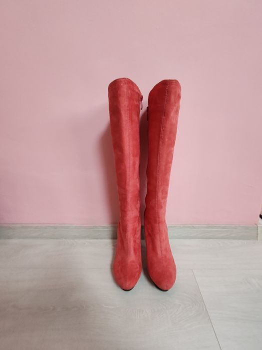 Cizme Angel Blue piele întoarsă