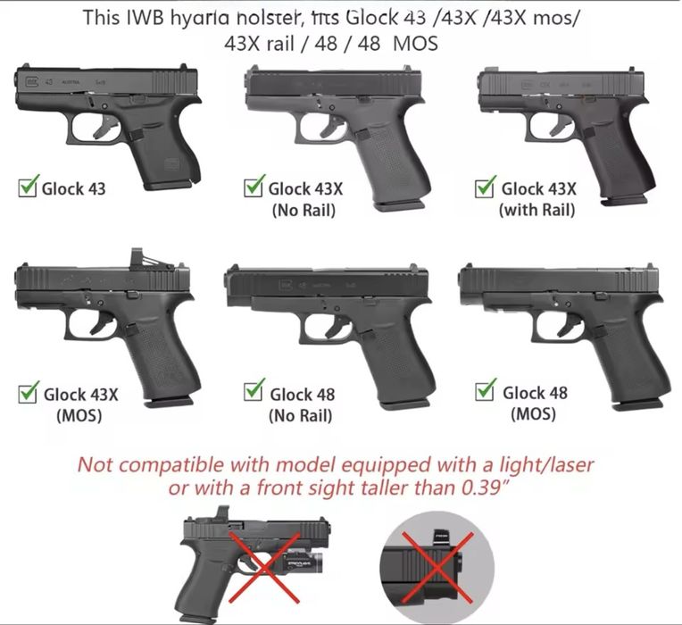Кобур Glock 43X / 43X MOS / 43/48 MOS / G48 IBW