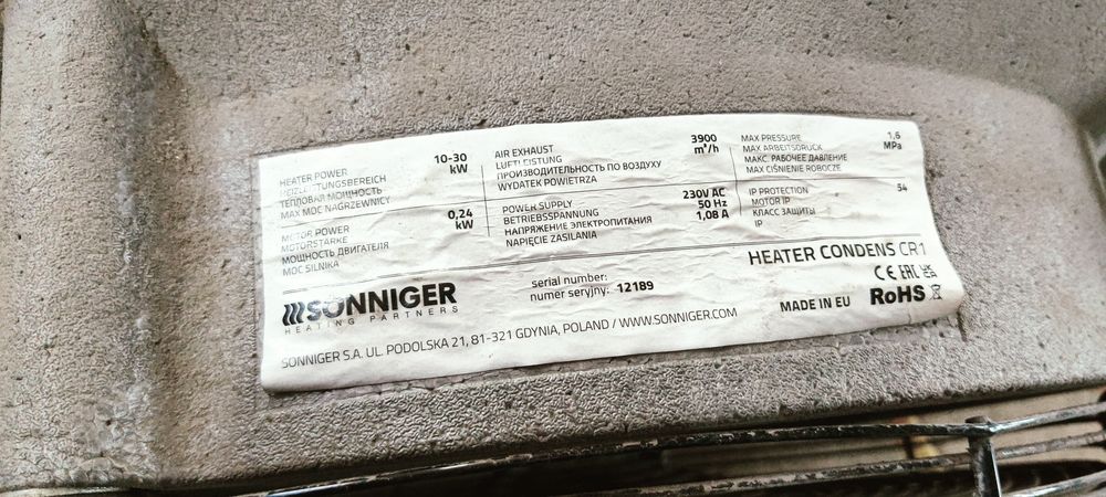 Тепловентилятор SONNIGER