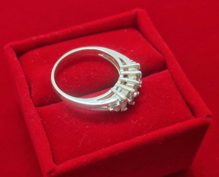 AG154,inel argint 925,nou/marcat, zirconii albe, ideal cadou