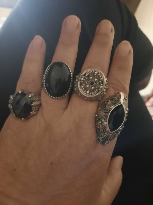 Серебро кольца серги