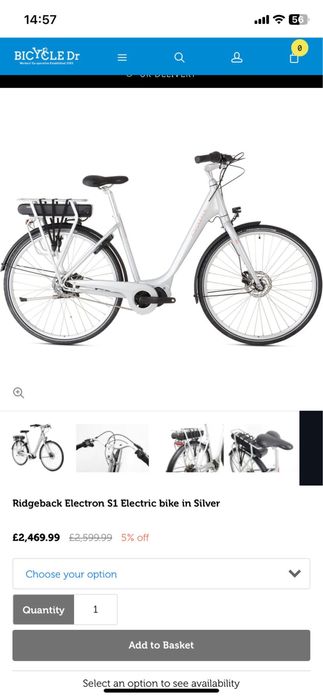 Bicicleta electrica ridgeback S1 model 2025